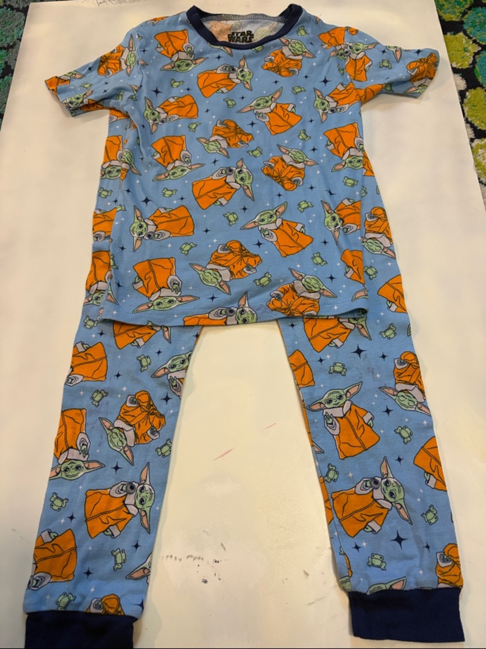 Star Wars Grogu ( Baby Yoda) Blue and Orange Kids Pajama Set